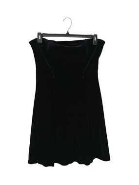 shape fx Strapless Black Velvet Dress Size 14 Womens